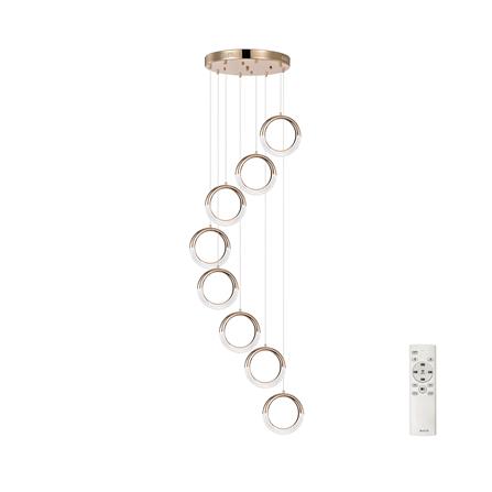 ไฟช่อ LED EVL CFC-11095 30 วัตต์ DAYLIGHT/COOL WHITE/WARM WHITE สีทอง/ใส 8 หัว