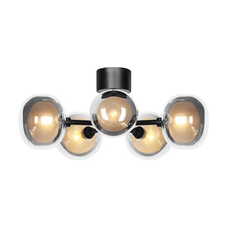 ไฟถาด L&amp;E 01-03127 สีขาว/ดำ 5 หัว