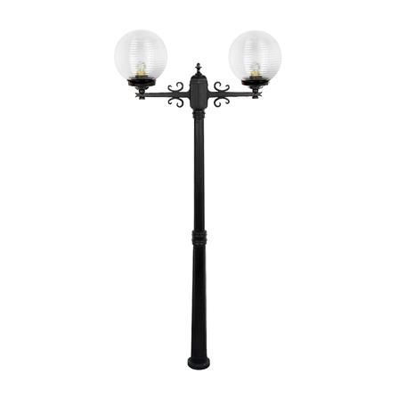 ไฟสนาม HK-PT.250 ELEKTRA อะลูมิเนียม/พลาสติก โมเดิร์น ดำ 2 หัว