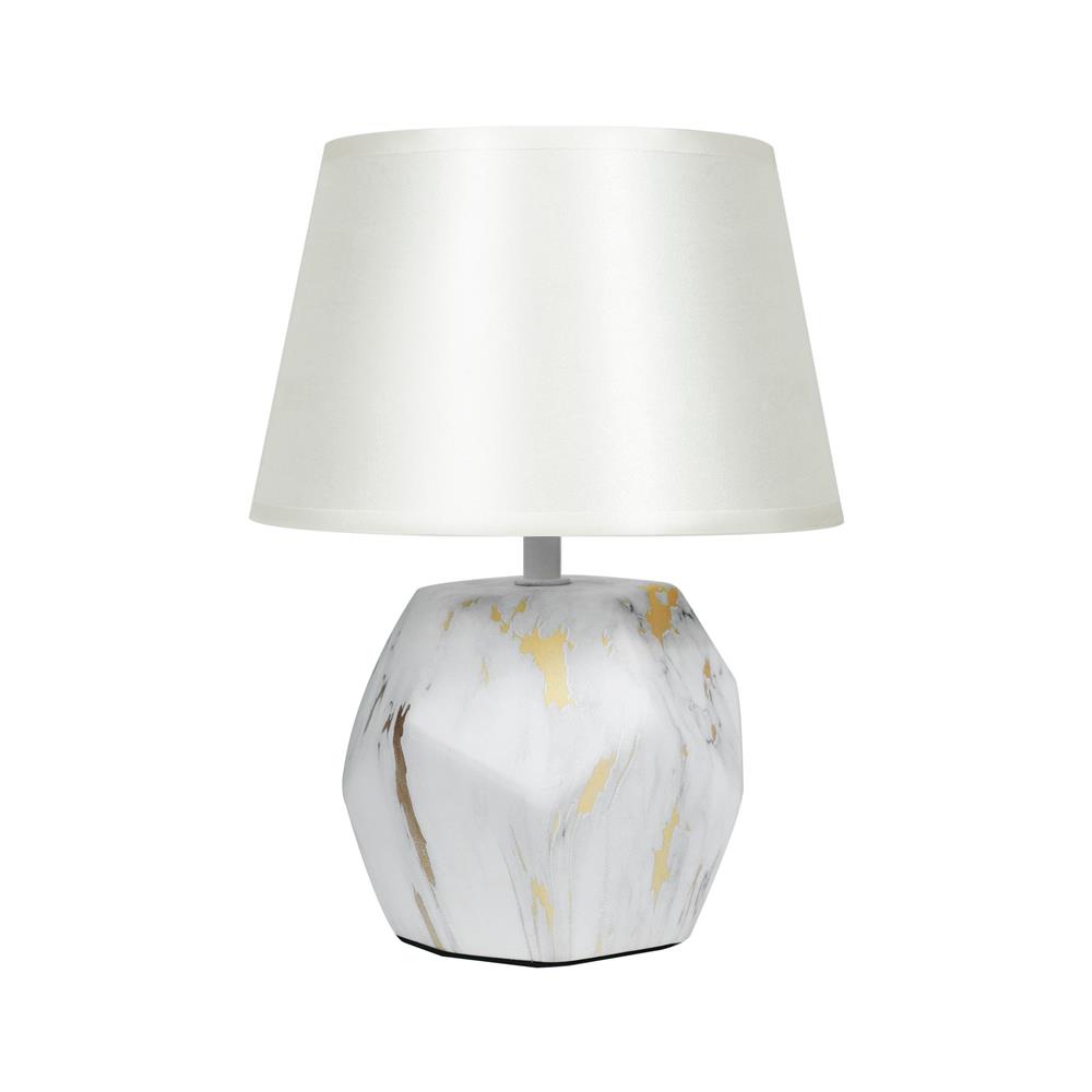 ไฟตั้งโต๊ะ CARINI DE4427M-WH สีขาว/ทอง