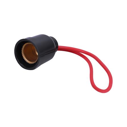 ขั้วห้อยไฟเกลียว SANTORY E-14 LH-15 สีดำ