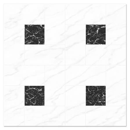 กระเบื้องพื้น 40x40 ซม. คาซ่า นิว แบล็ค ไวท์ 0.96M2