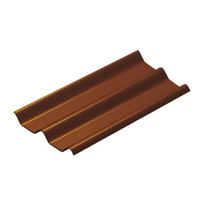 ลอนคู่ ดูร่าวัน รุ่น Roman Tile Roof ขนาด 50 x 120 x 0.5 ซม. สีน้ำตาลมีสุข