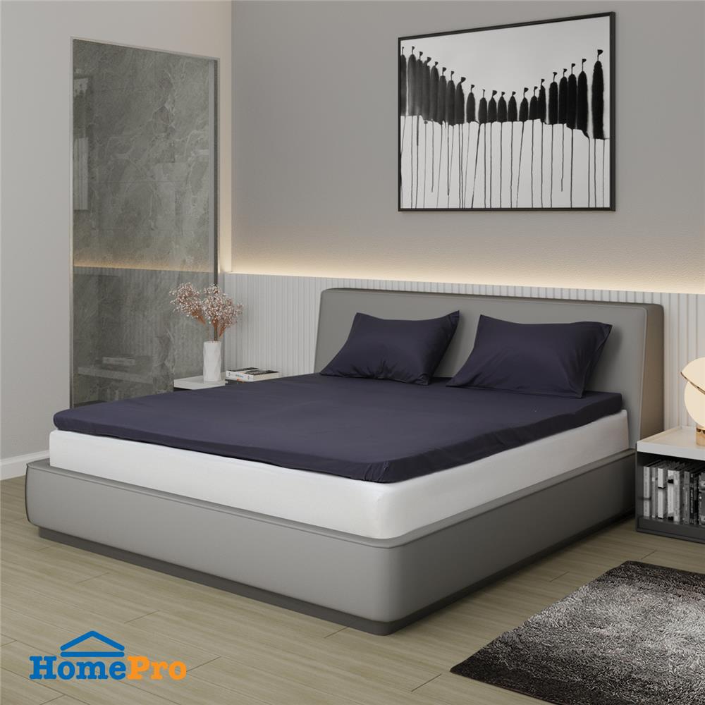 ชุดผ้าปู TOPPER 6 ฟุต 3 ชิ้น HOME LIVING STYLE LISA สีกรมท่า