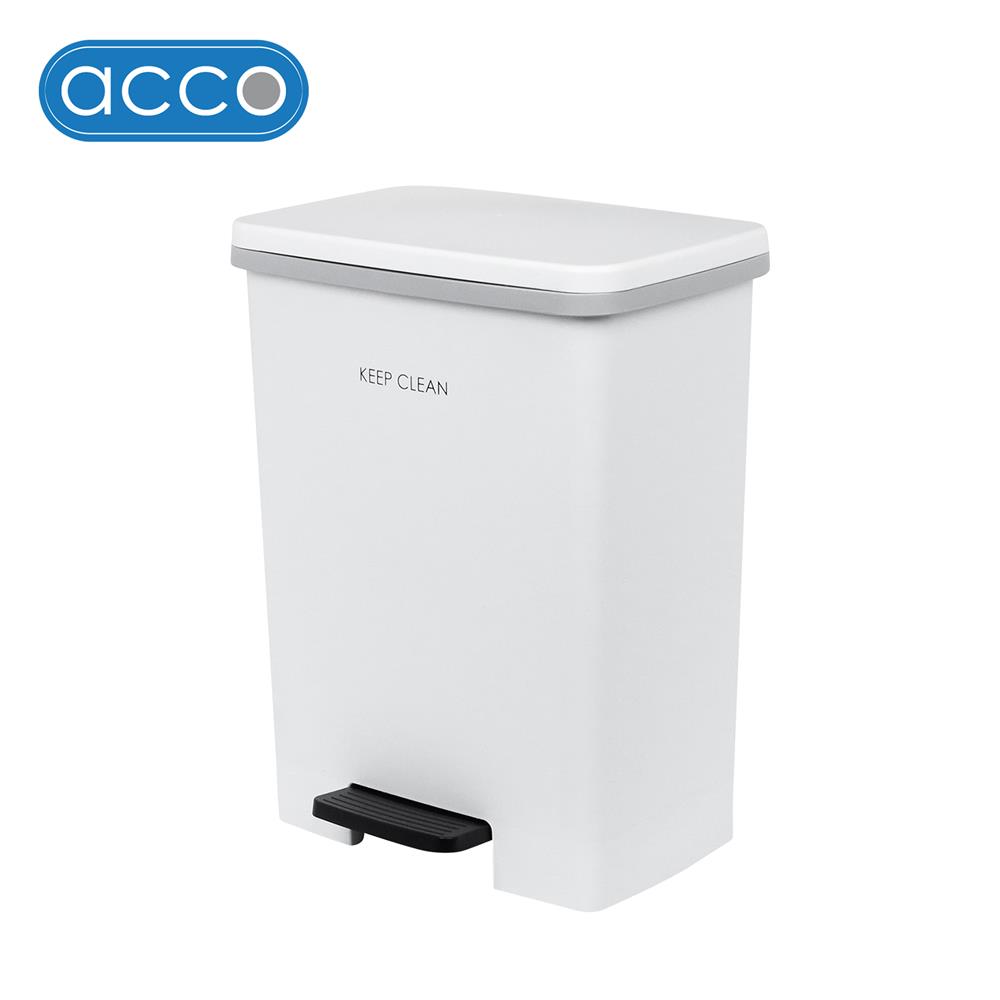ถังขยะเหยียบเหลี่ยม ACCO SOFT CLOSE 20 ลิตร สีขาว