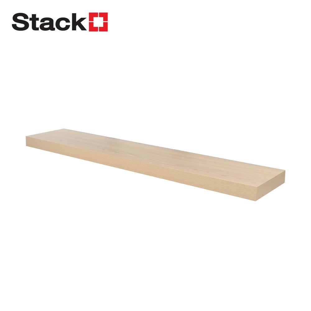 แผ่นชั้นไม้ซ่อนขา STACKO 120x24x5 ซม. สีไวท์โอ๊ค
