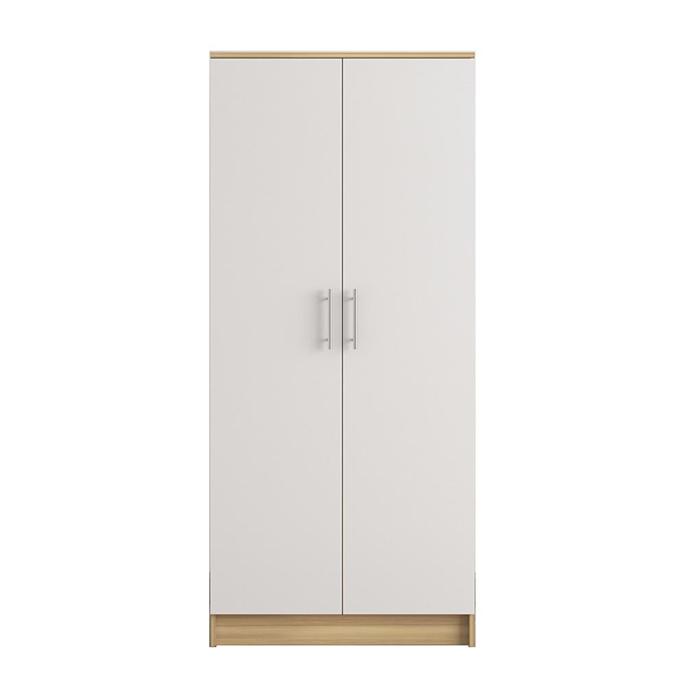 ตู้เสื้อผ้า 2 บานเปิด FURDINI HERO 80 ซม. สี NATURAL OAK/ขาว