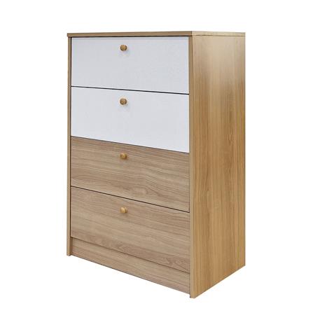 ตู้ลิ้นชัก 4 ลิ้นชัก FURDINI KEPT 60 ซม. สี NATURAL OAK/ขาว