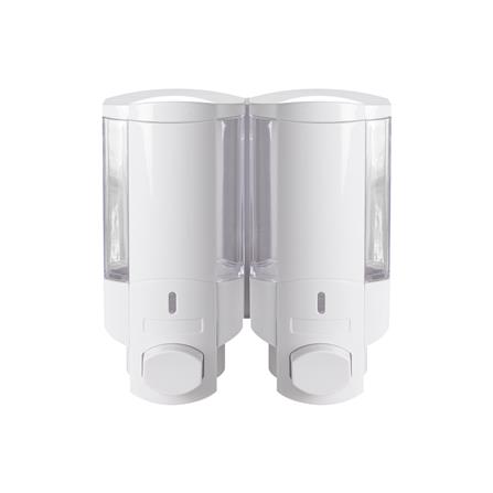 ที่กดสบู่ 2 ช่อง MOYA SD-828A สีขาว-ใส