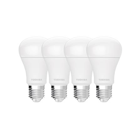 หลอด LED TOSHIBA A60 HIGH LUMEN 13 วัตต์ DAYLIGHT E27 (แพ็ก 4 ชิ้น)
