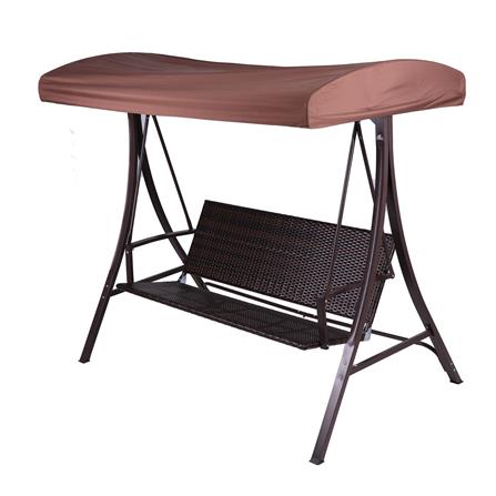 เก้าอี้โยก 3 ที่นั่ง SPRING POLY สีน้ำตาล