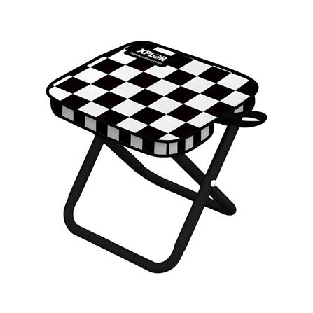 เก้าอี้พับตั้งแคมป์พกพา SPRING XPLOR สีดำ/ขาว