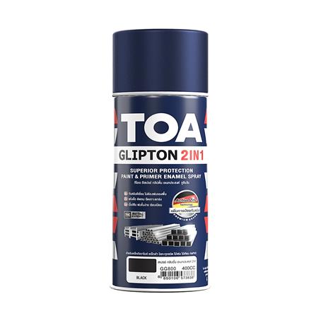 สีสเปรย์ TOA GLIPTON 2IN1 GG800 400 ซีซี สีดำ