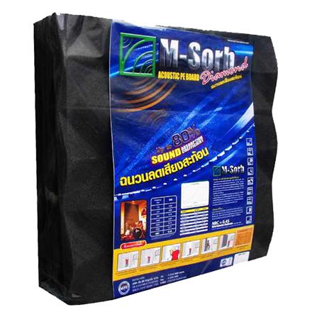 ฉนวนลดเสียงสะท้อน MPE M-SORB หนา 40 มม. 60X60 ซม. สีดำ (แพ็ก 4 ชิ้น)