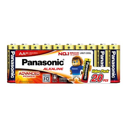 ถ่านอัลคาไลน์ PANASONIC AA LR6T แพ็ก 20 ก้อน