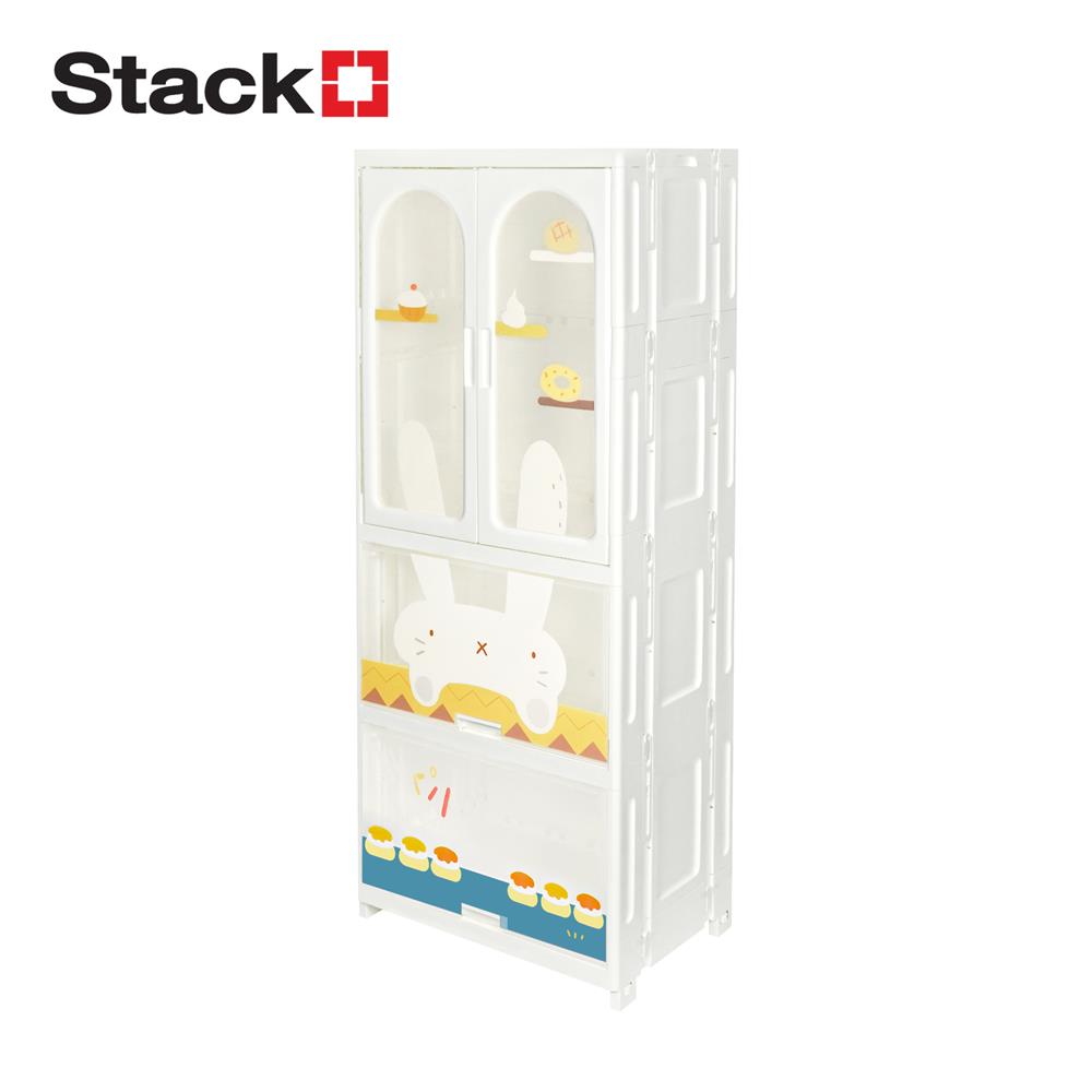 ตู้เสื้อผ้า 3 ชั้น STACKO RABBIT 58X40X133 ซม. สีขาว