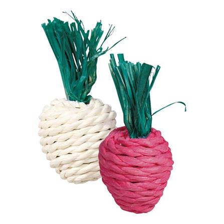 ของเล่นสำหรับสัตว์เล็ก TRIXIE SET OF STRAW TOYS RADISH 8 ซม. แพ็ก 2 ชิ้น