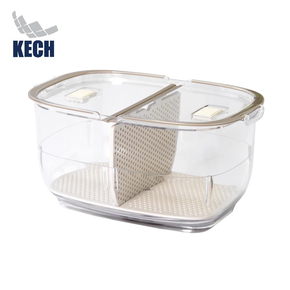 กล่องจัดเก็บในตู้เย็นและตะแกรงแบ่งชั้น KECH SNOWY