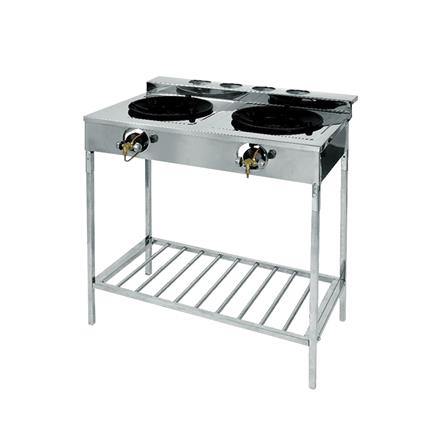 เตาแก๊สตั้งพื้น 2 หัวแก๊ส DYNA HOME DH-2017KB