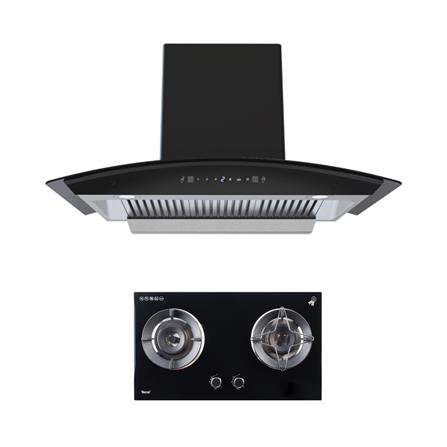 เตาฝัง+เครื่องดูดควัน TECNOSTAR SET HD 90MA/B+HB207846