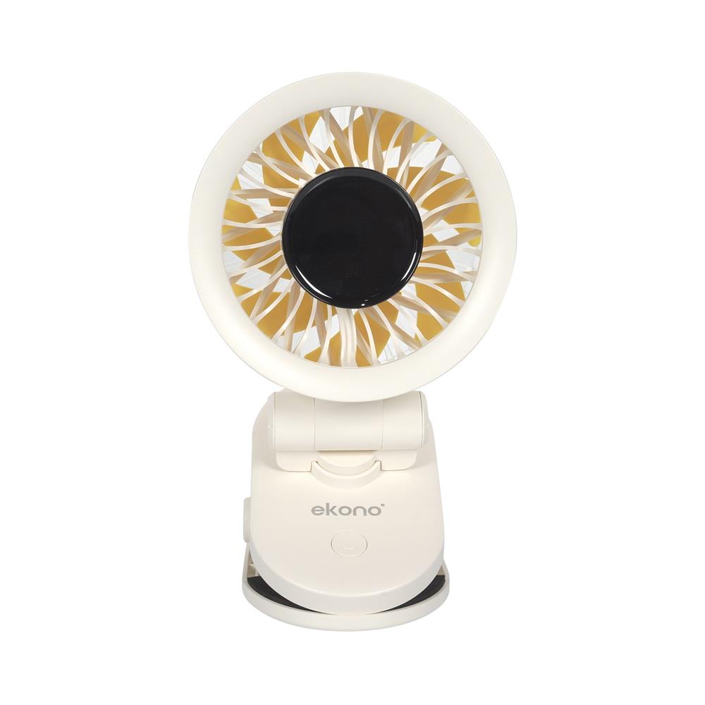 พัดลมพกพา 4 นิ้ว EKONO EK-PTB10 สีครีม