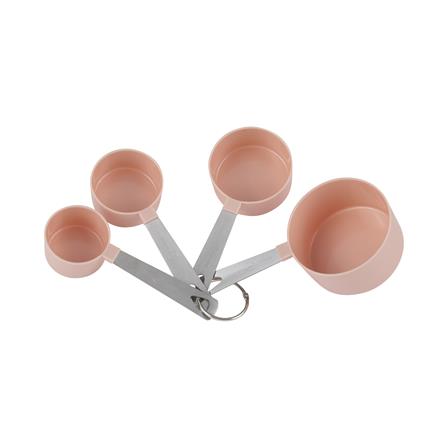 ชุดถ้วยตวงพลาสติกด้ามสเตนเลส COOK CHARMY สีเบจ แพ็ก 4 ชิ้น