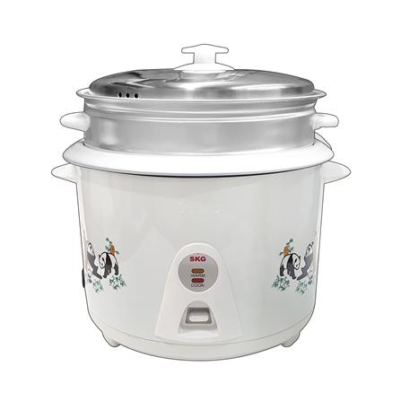 หม้อหุงข้าว MANUAL 1.8 ลิตร SKG SK-518 ลายแพนด้า สีขาว