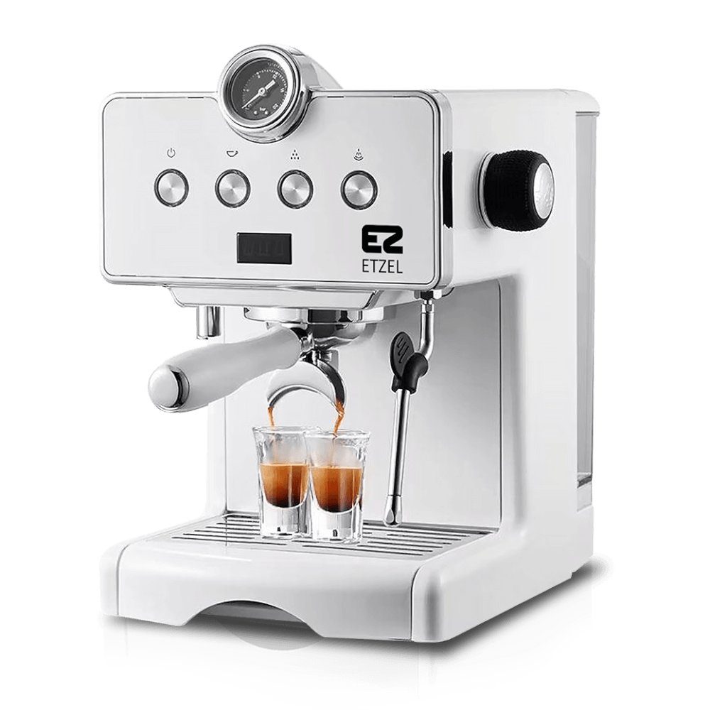 เครื่องชงกาแฟ ETZEL รุ่น SN610 แรงดัน 20 บาร์ เครื่องชงกาแฟเอสเพรสโซ่กึ่งอัตโนมัติ (สีขาว)
